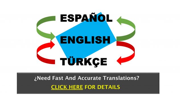 Turkish English Spanish Translation